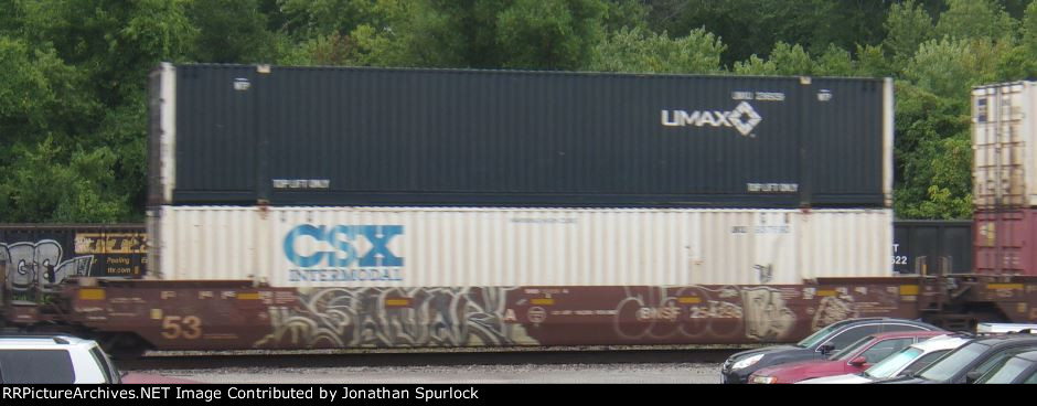 BNSF 254298A and two containers